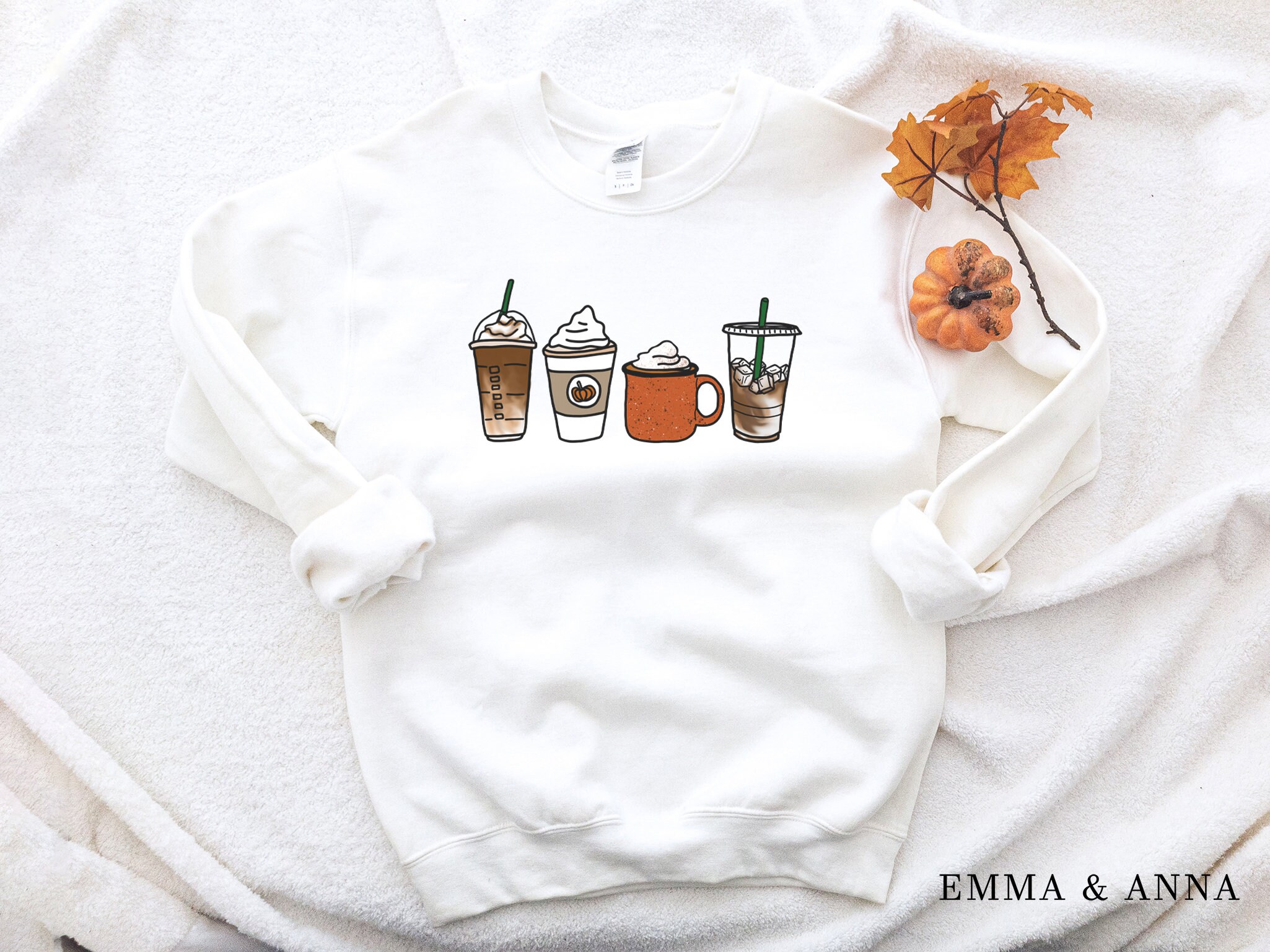 Fall Coffee Sweatshirt, Unisex Fall Pullover, Pumpkin Spice Sweatshirt ...