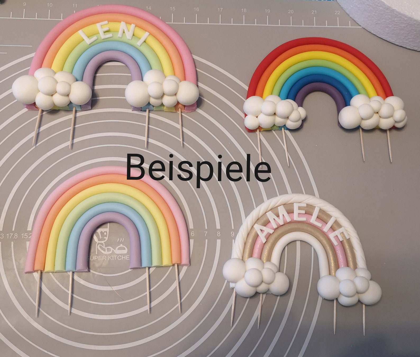 26-teilige Regenbogen Torten Deko - Wiederverwendbare Kuchenverzierung Für Geburtstage & Feiern