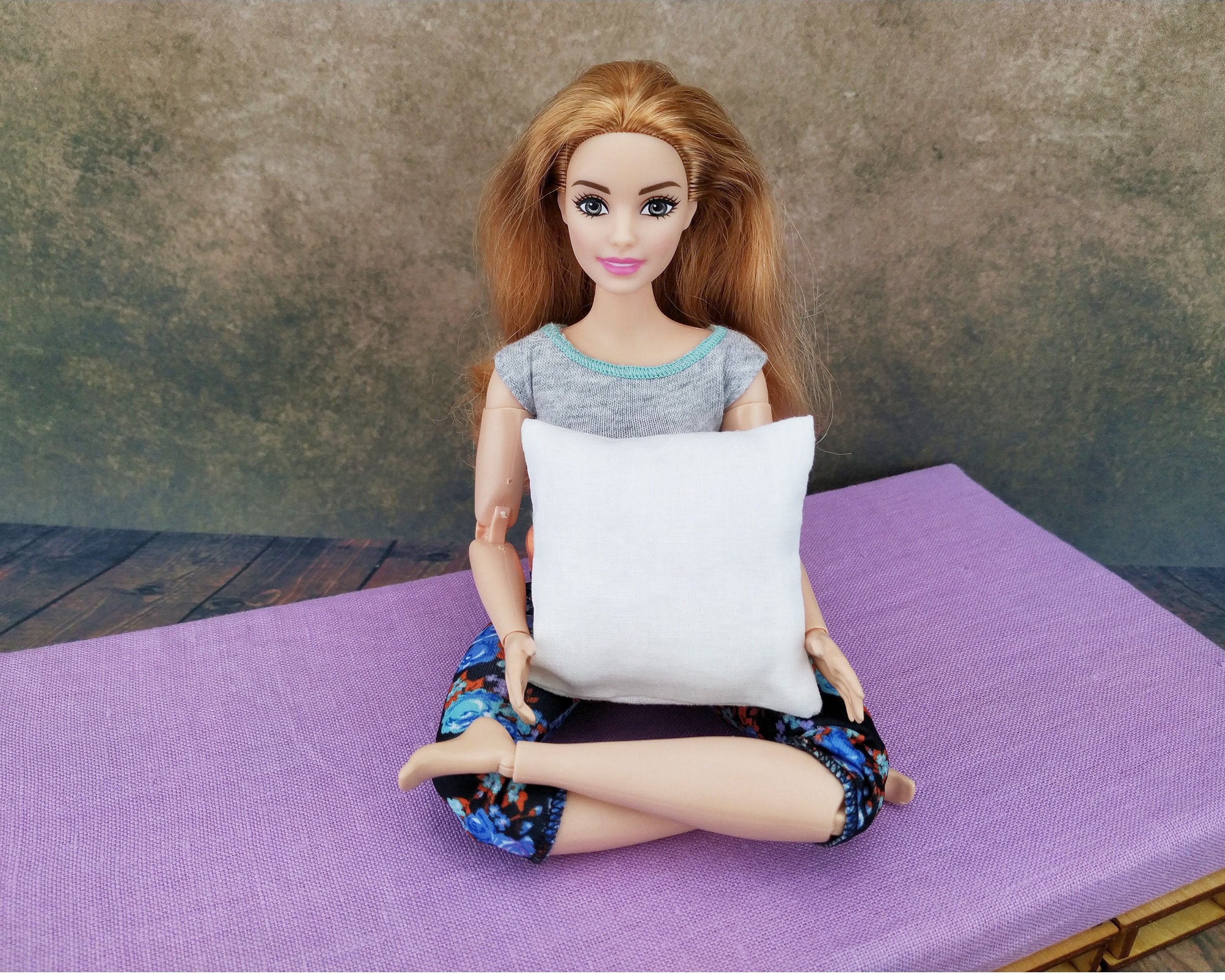 Pillow for Barbie doll. 1/6 scale miniature cushions. Etsy