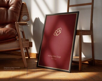 Killing Mad Dogs Movie Poster | Bahram Beyzai Minimalist Art | Iranian Cinema Print | Dark Academia Wall Decor | Indie Film Lover Gift
