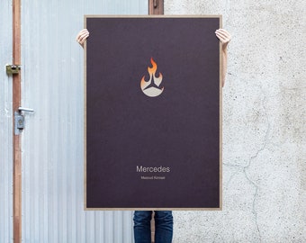 Póster de película minimalista / Películas de Masoud Kimiaei / Protesta, Sultán, Mercedes, Jefe