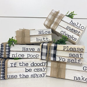 Bauernbücher Notbücher Bücherstapel Badezimmer Dekor | Etsy