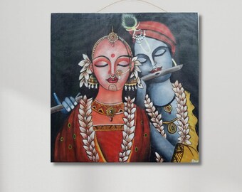 Radha Krishna , Krishna Decor , Krishna Gifts , Radha Krishna Painting wall art , arte gifts , spiritual art , Radha Painting