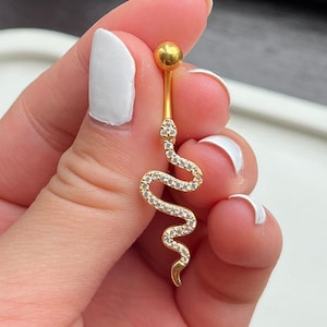 Snake Belly Ring Etsy UK
