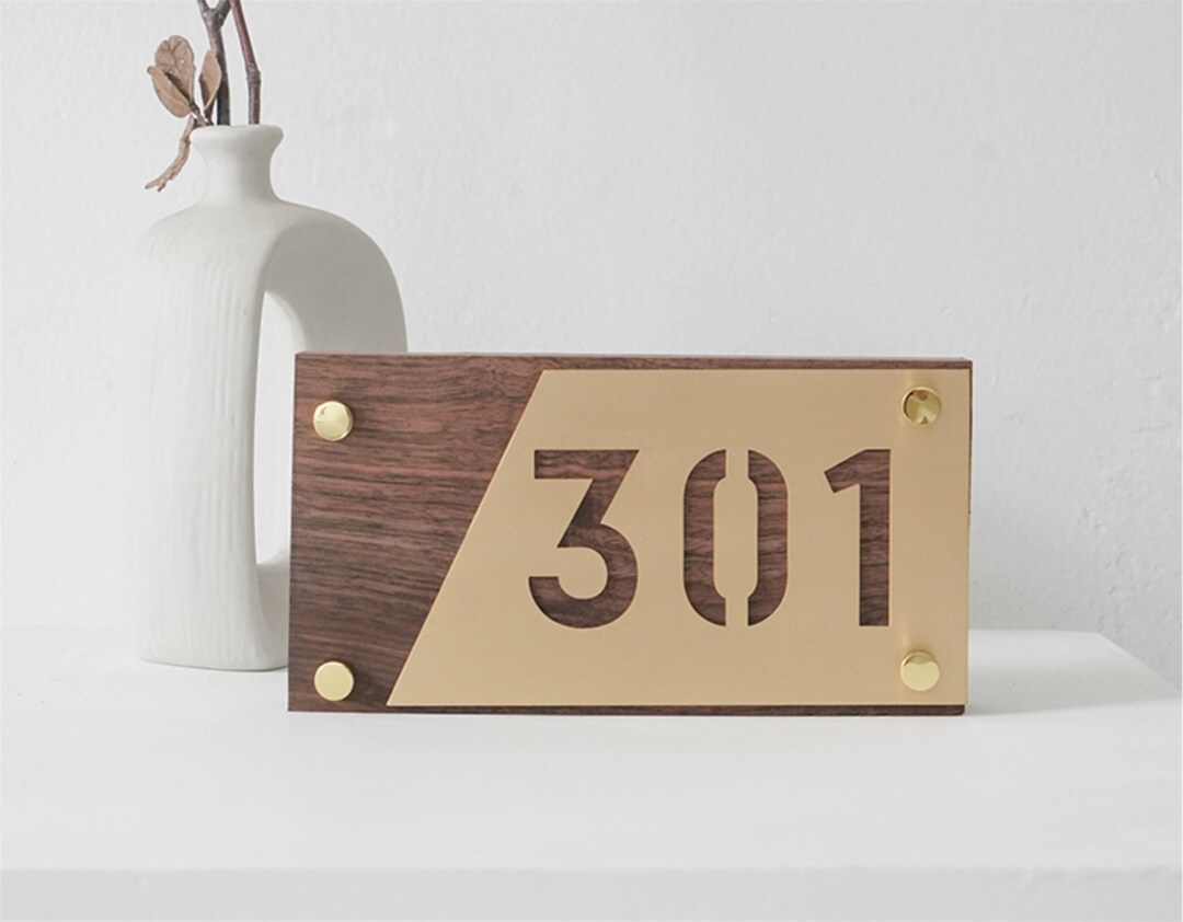 Creative Hollow Number Plate Wall Number Plate Office Etsy
