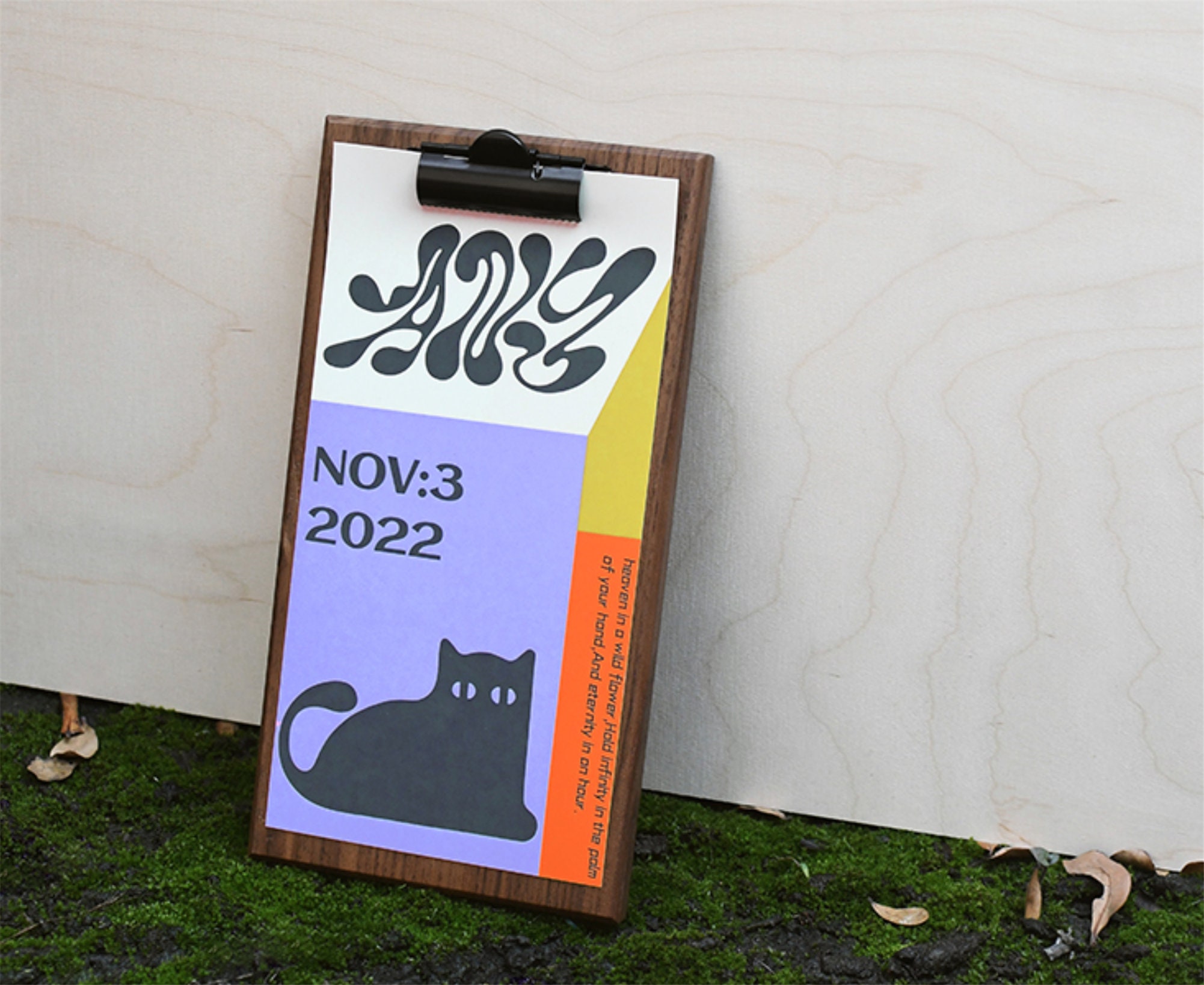 Personalize Menu Clipboard Black Walnut Menu Holder Black Clip Store