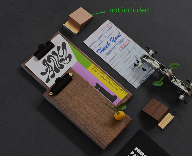 Personalize Menu Clipboard Black Walnut Menu Holder Black Clip Store