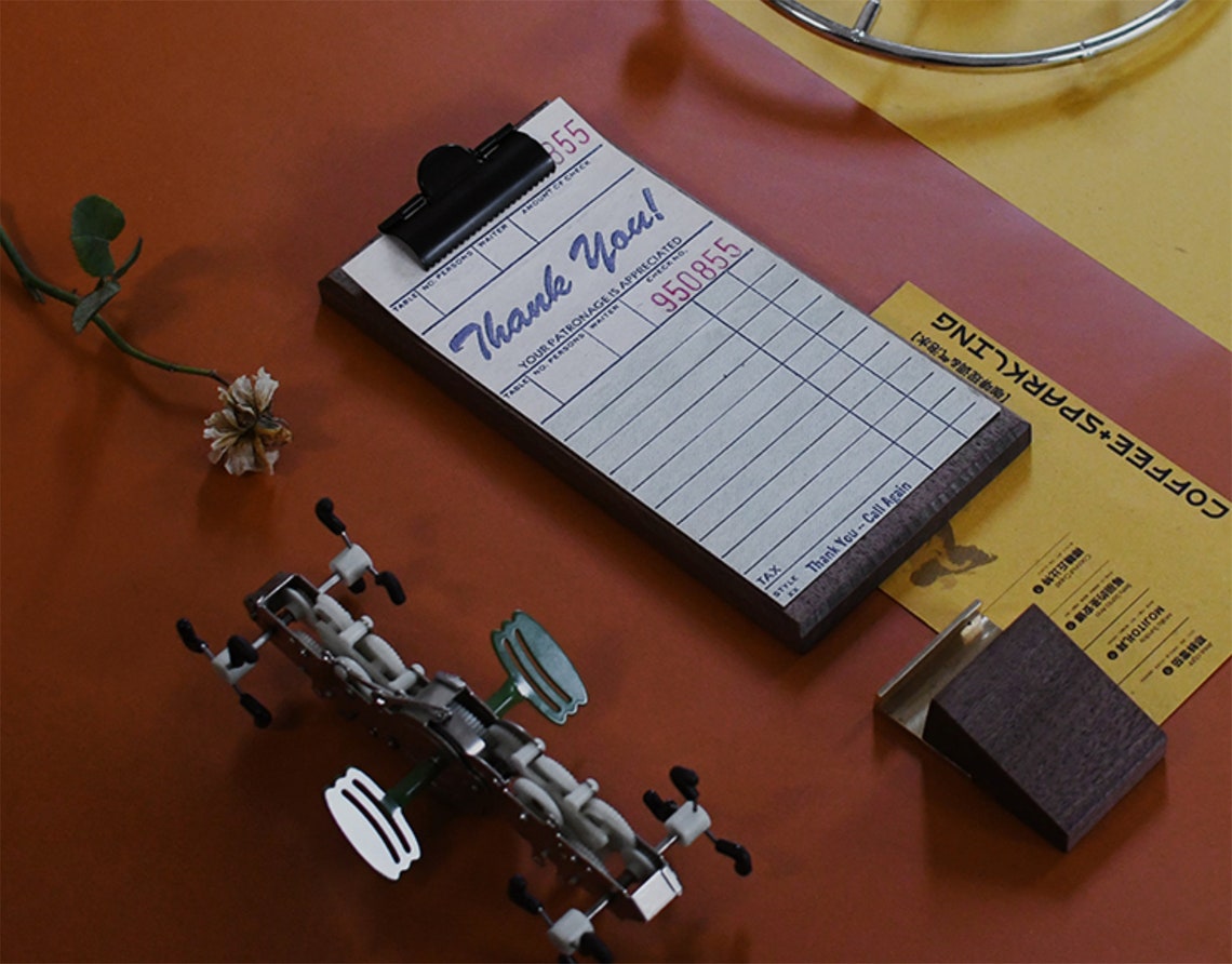 Personalize Menu Clipboard Black Walnut Menu Holder Black Clip Store