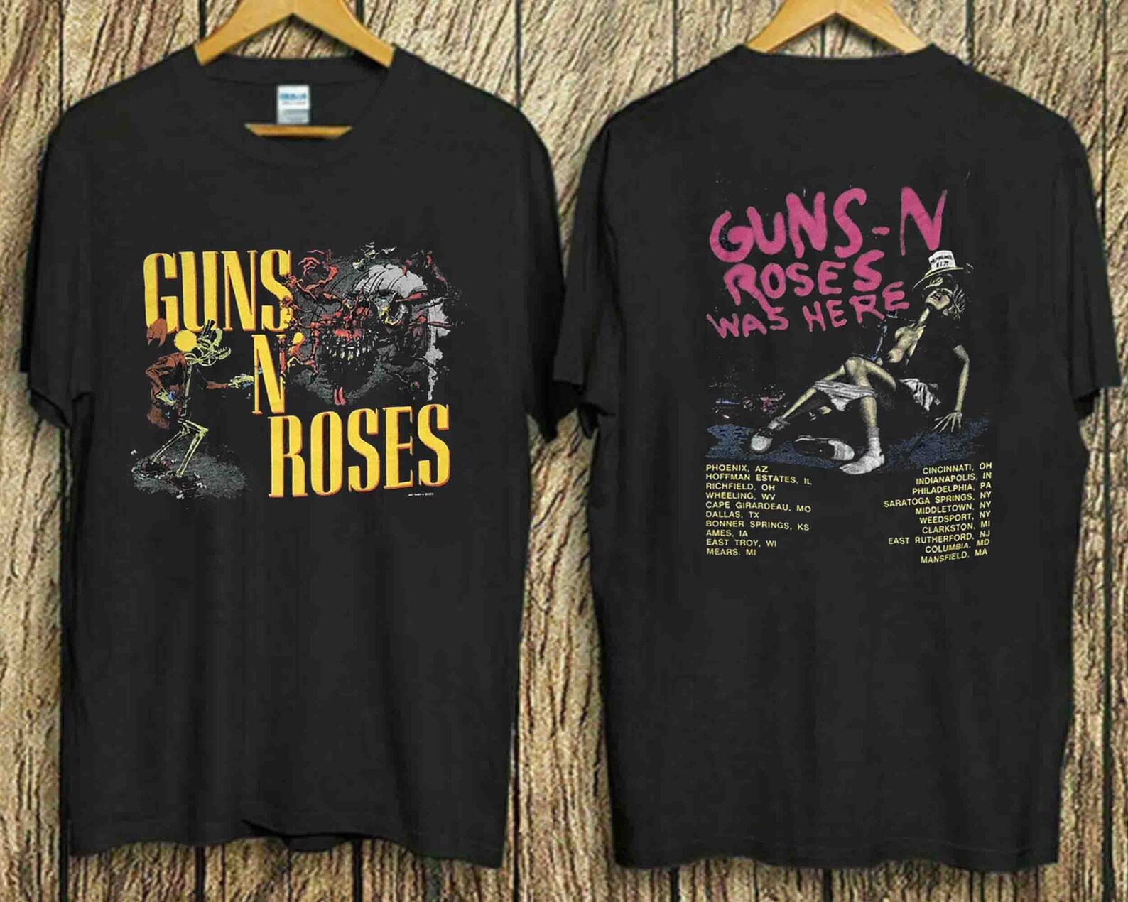 Vintage Guns N Roses Was Here 1987 Banned T shirt Music t Etsy