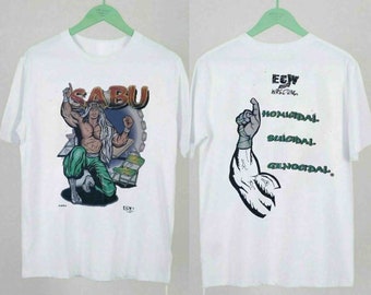 Sabu Homicidal Suicidal Genocidal ECW Retro Classic Rare Wrestling T Shirt