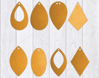 Earrings SVG | Teardrop Earrings SVG, Leather Earrings, Leaf Earrings SVG, Earring Template, Silhouette Cut Files, Cricut Cut Files