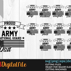 12 Proud Army Family Bundle SVG,Proud Army National Guard SVG,United States Army svg, mamma dell'esercito orgoglioso svg, papà dell'esercito orgoglioso svg, Proud Army svg