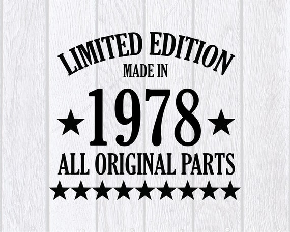 Limited Edition 1978 SVG All Original Parts 42rd Birthday Gift