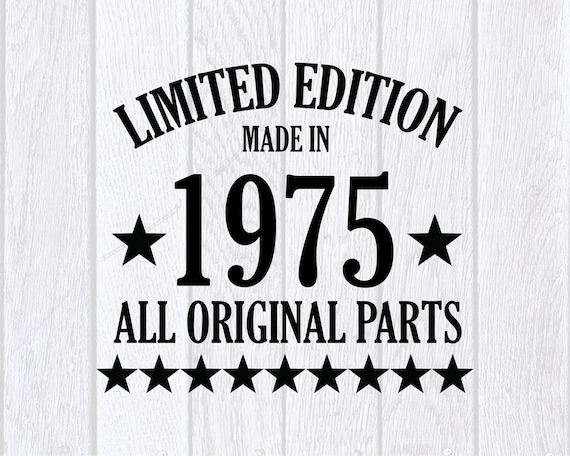 Limited Edition 1975 SVG All Original Parts 45rd Birthday Gift