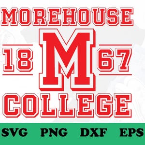 Morehouse College Svg, M Svg, MC Svg, Morehouse 1867 Svg, HBCU Svg, University Svg, College Svg, Arquivo para impressão e corte, Silhueta, dxf, png