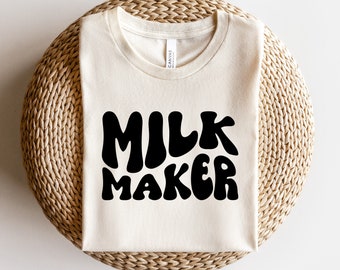 Milk Maker Svg Png Eps, Funny, Boho, Retro, Vintage, Mama SVG, Mom svg, Wavy Stacked style, For Cricut, Shirt etc.