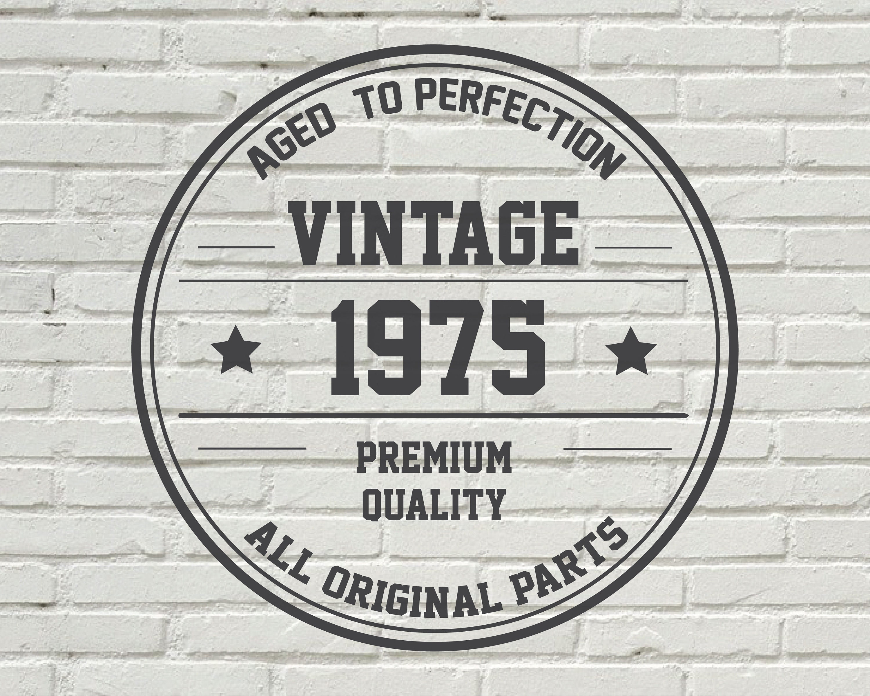 Vintage 1975 SVG PNG DXF 45th Birthday Svg Vintage Svg Happy - Etsy