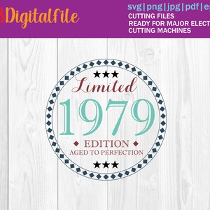 Limited Edition 1979 SVG All Original Parts 41th Birthday Gift Idea 41Years Bday PNG Anniversary Print File Made in 1979