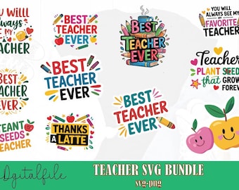 Teacher Svg Bundle, Teacher Quote Svg, Teacher Svg, School Svg, Teacher Life Svg, Back to School Svg, Teacher Appreciation Svg