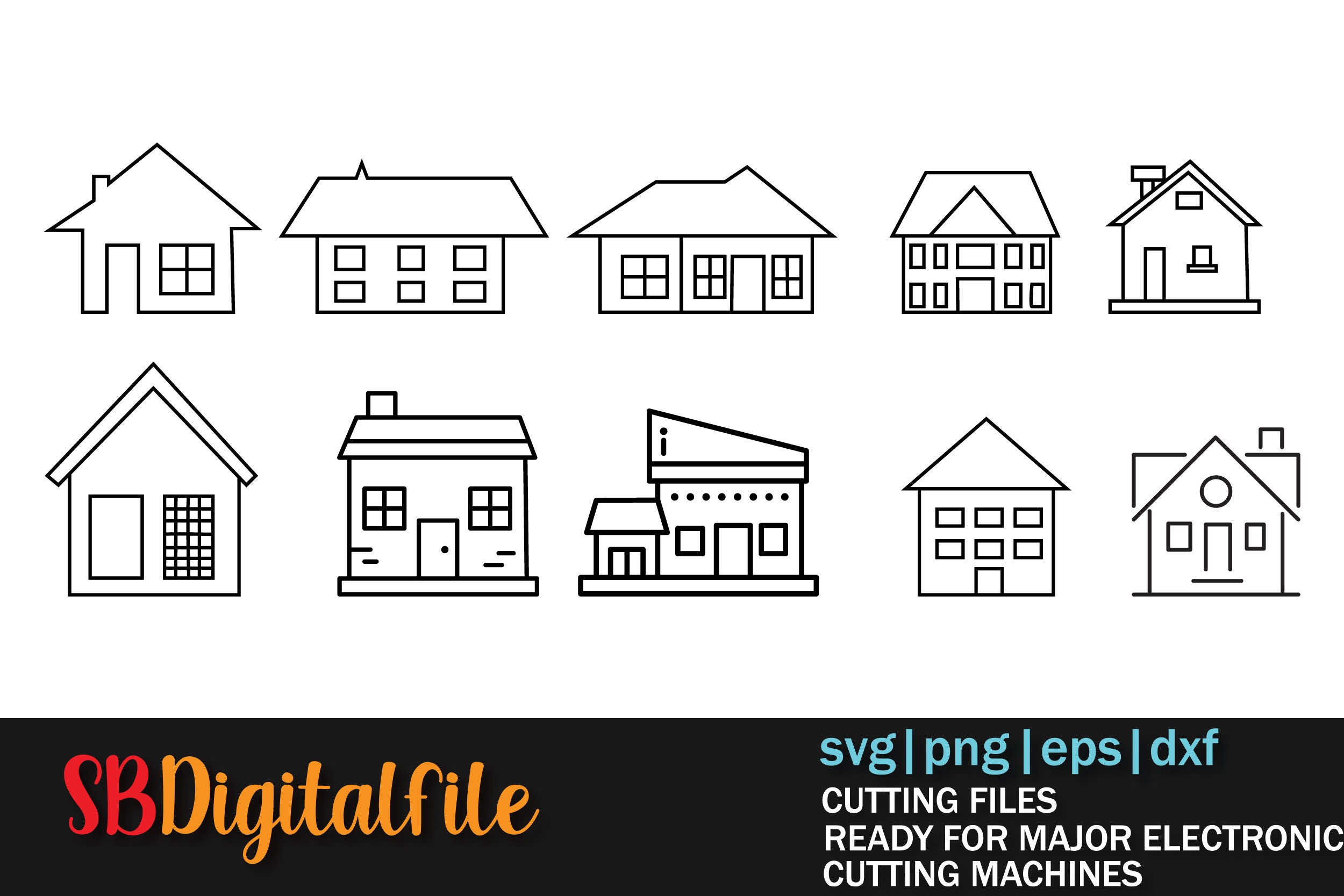 House Svg for Commercial Use, House Svg for Cricut, Layered Cut File