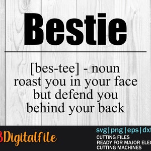 Bestie Definition Cricut File SVG