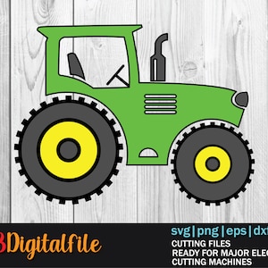 Farm Tractor Svg, Dxf, Eps, Jpg, Png. Agro Machine Clipart Cutter File. Birthday Printable DIY Gift, Vehicle Sticker, T-Shirt, Tumbler Decor