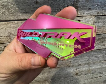WILDTRAK Sasquatch Pink Metallic/Iridescent Pink: Acrylic Emblem