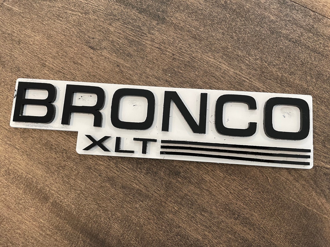 Bronco XLT Ford Fender Badges Paintable Acrylic Badges Ford Etsy