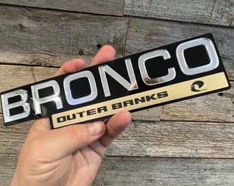 Throwback Outer Banks Chrome/Black/Gold Fender Badges, Acrylic Badges ,Emblems