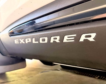 2020-Current EXPL0RER Lower rocker panel Inserts (GLOSS WHITE) set of 16 letters