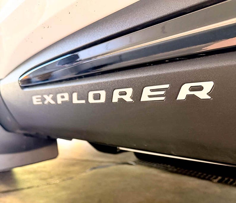 Truck Rocker Panel Lettering 2020-current EXPL0RER Lower Rocker Panel Inserts (GLOSS WHITE) Set of ...