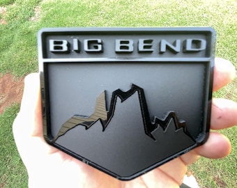 NEW &quot;BIG BEND&quot;  Blackout, Gloss Black On Flat Black, Fender Badges, Acrylic Badges , New body style Emblems