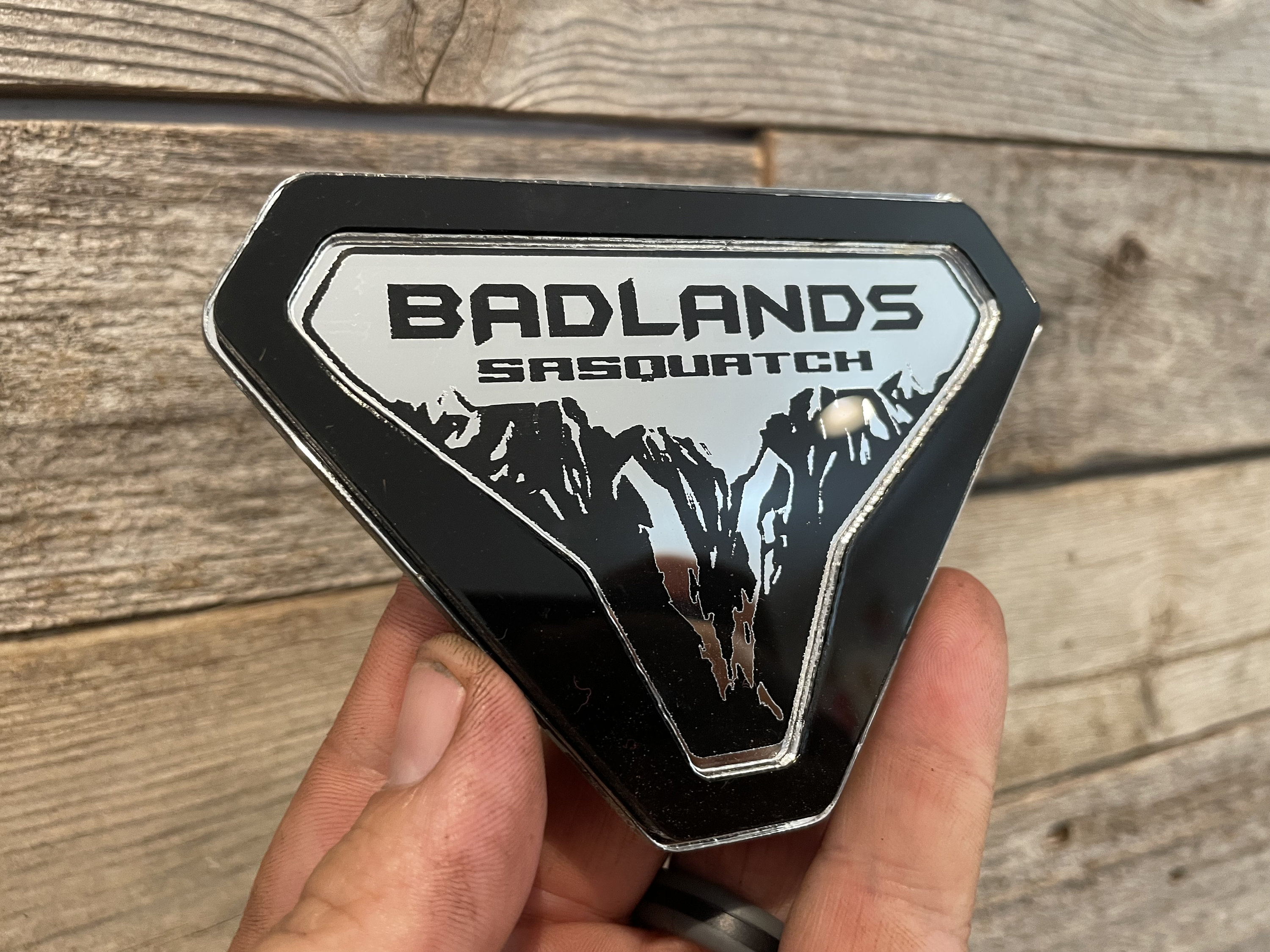 Badlands Sasquatch Chrome Fender Badge, Acrylic Emblem - Etsy