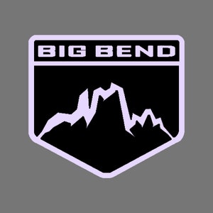 NEW &quot;BIG BEND&quot; Lilac on black, Fender Badges, Acrylic Badges , New body style Emblems