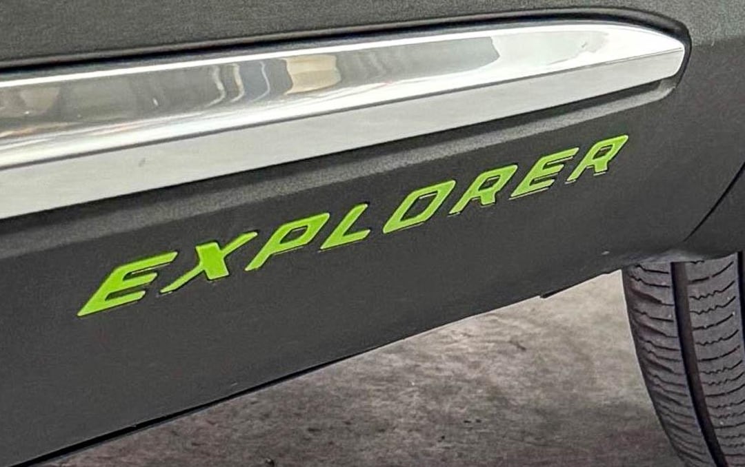 Truck Rocker Panel Lettering 2020-current EXPL0RER Lower Rocker Panel Inserts (GLOSS LIME GREEN) Set ...