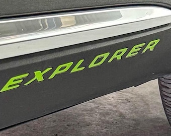 2020-Current EXPL0RER Lower rocker panel Inserts (GLOSS LIME GREEN) set of 16 letters