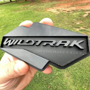NEW &quot;WILDTRAK&quot; Sasquatch Blackout, Gloss Black On Matte Black, Fender Badges, Acrylic Badges , New body style Emblems