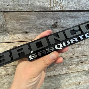 NEW &quot;SASQUATCH&quot; Throwback Fender Badges, Matte Black & Silver On Gloss Black