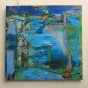 Blue Summer | Hand Painted Oil On Canvas | Home Decor | Art | Wall Decor | Greek Art  | Painting |