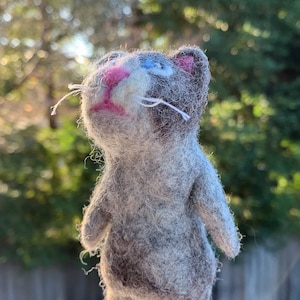 Cat Felt Finger Puppet, Handmade Finger Puppet, Childrens Story Toy, Cat Toy, Animal Finger Toy