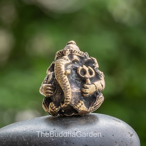 Brass Ganesh Statue, Hindu Statue, Hinduism Statue, Small Statue, Pocket Statue, Travel Statue, Ganesha Statue