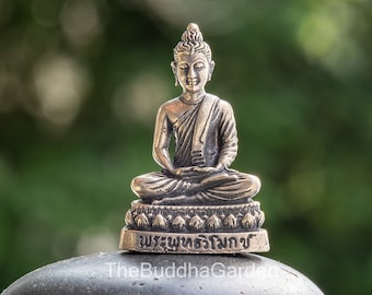 Miniature Figurine Brass Statue of Buddha Upagupta Metalwork Art #53 Miniature Figurine Brass Statue of Buddha Upagupta Metalwork Art #53