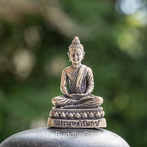 Liberation Buddha Statue, Small Size Freedom from Suffering Thai Buddha Statue, 1 and 3/8th Inches / 3.5 CM Tall