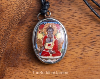 Medicine Buddha Pendant: Medicine Buddha Necklace Pedant with Cord Necklace Included