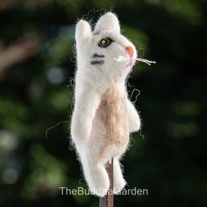 Cat Felt Finger Puppet, Handmade Finger Puppet, Childrens Story Toy, Kitty Cat Puppet, Animal Finger Puppet