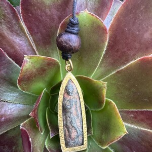 Thai Buddha Pendant: Sukhothai Buddha Necklace Pendant, Walking Buddha Pendant, 1.25 inches tall. image 3