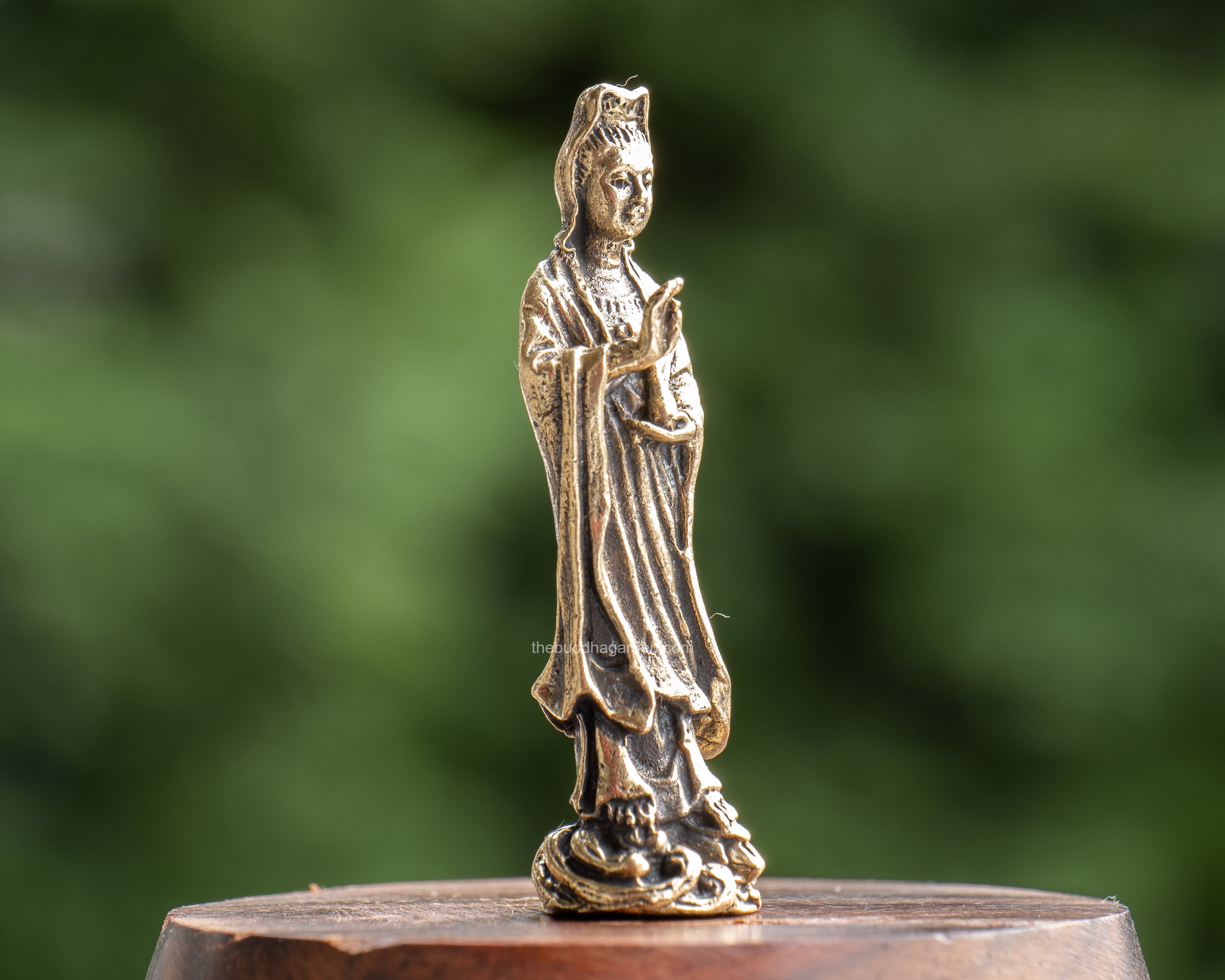 Small Kuan Yin Statue 1.75 Inches Kuan Yin Figurine in Brass Etsy