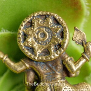 Dancing Ganesha Statue, 1.25 Inches Tall, Brass Dancing Ganesh Statue, Small Ganesha Figurine in Brass from Thailand image 4
