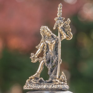 Vajrayogini  Statue in Brass, Vajra Dakini Tantric Buddhist Statue, 3 Inches Tall