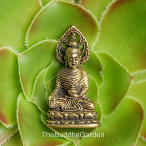 Medicine Buddha, 1 Inch Tall, Buddhism Statue, Brass Statue, Pocket Statue